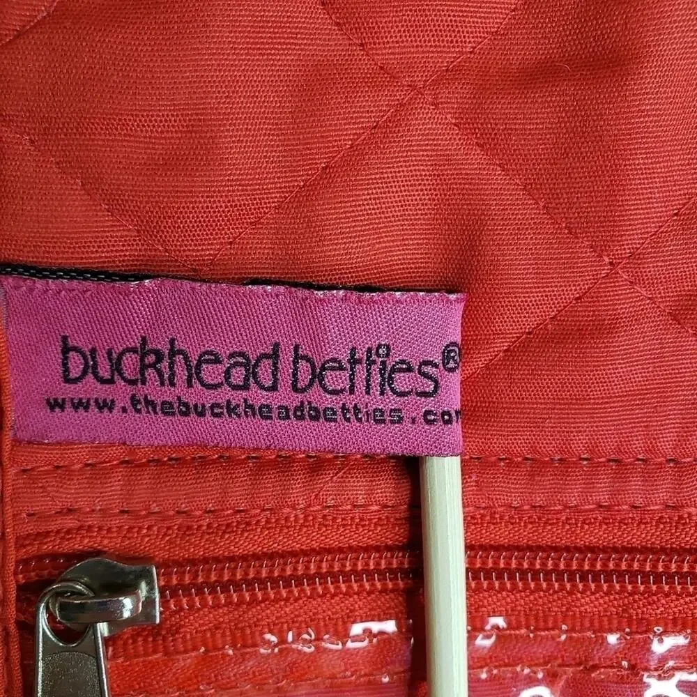 Buckhead Betties Navy/Red Curve Appeal Quilted Accessory Bag
